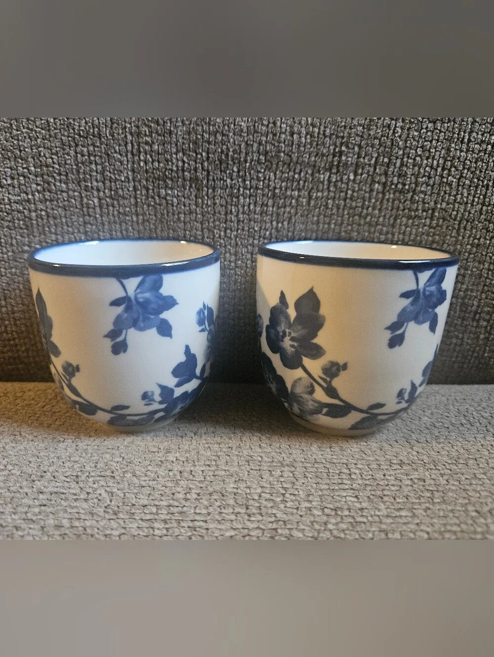 At Home Tracey Boyd Blue & White Floral Ceramic Candle Holders